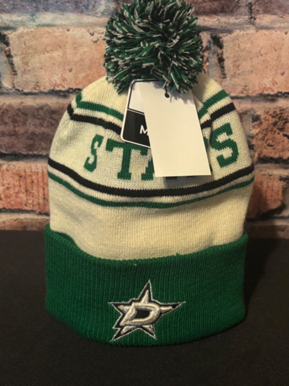 Dallas Stars Men's Cuffed Knit Pom Beanie Hat